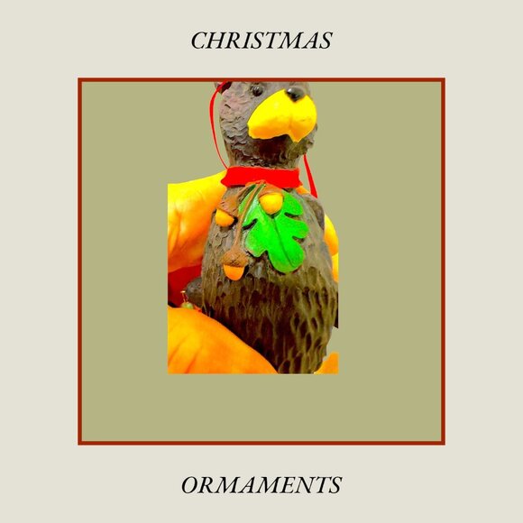 Vintage Hand-Painted Animated Bear Christmas Ornament With Fish - Picture 12 of 12